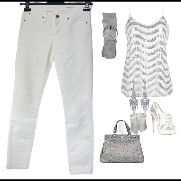 CLUB Monaco white floral print dress pants size 2 - Picture 13 of 14